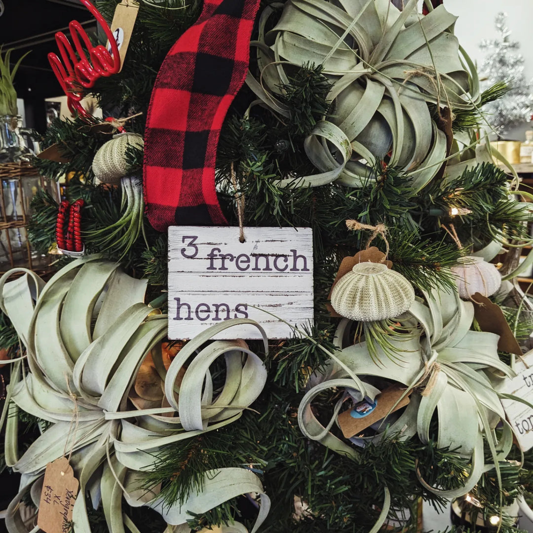 Wood Ornament- French Hens