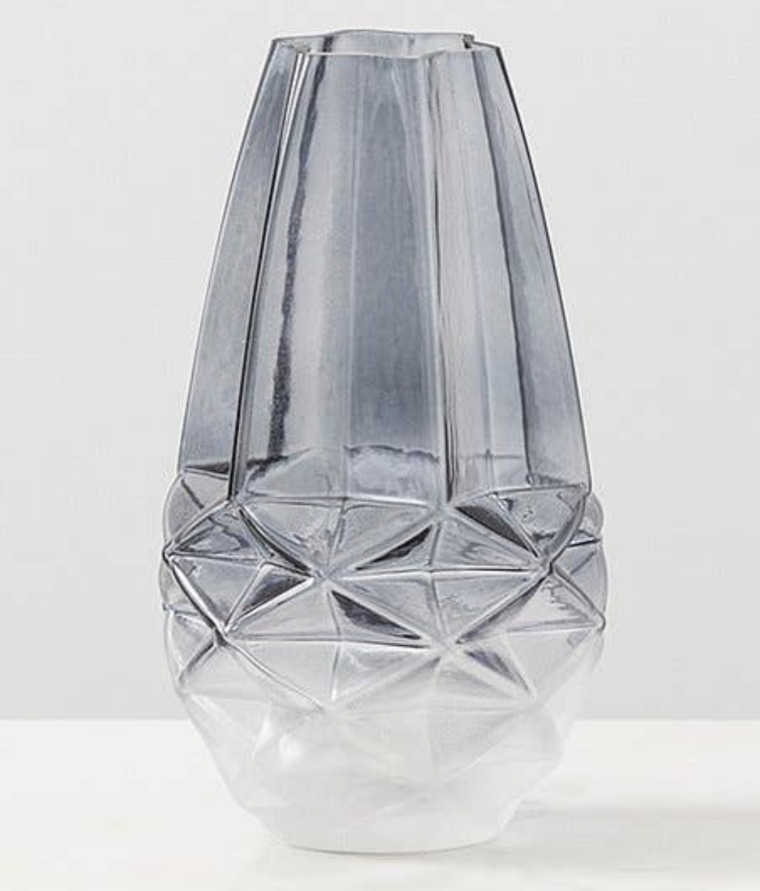 Faceted Frost Vase