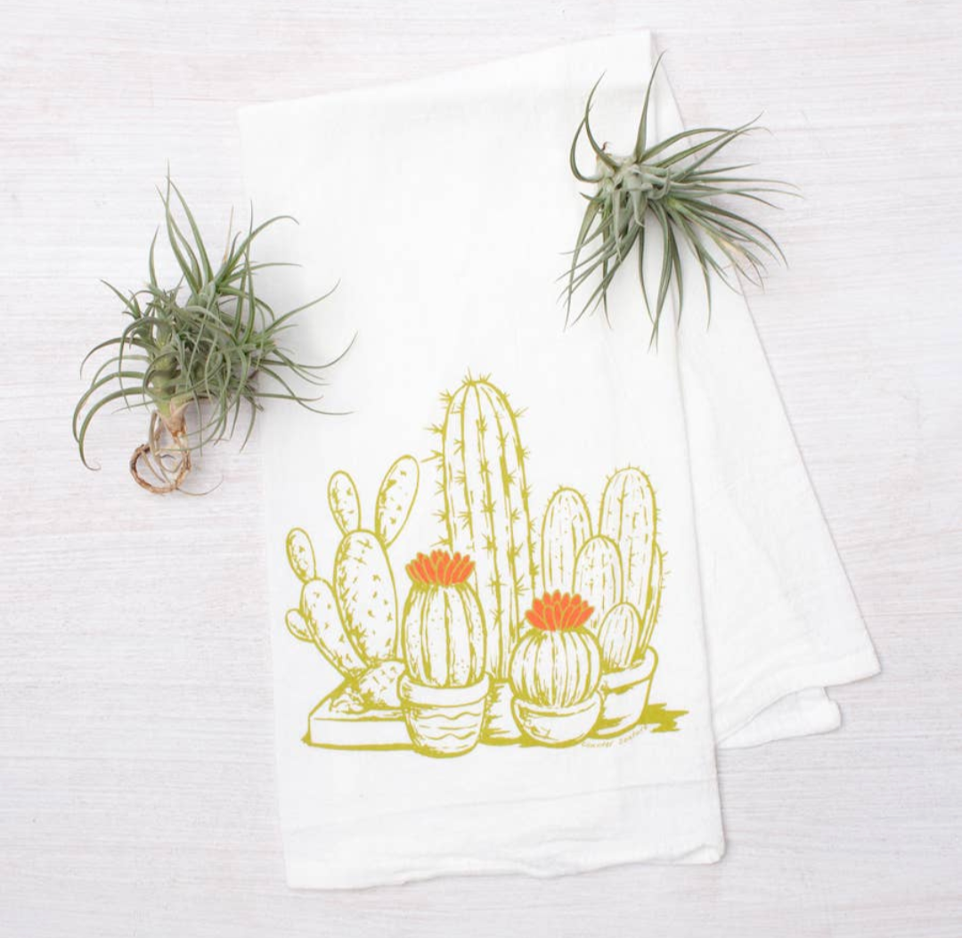 Tea Towel - Cactus Flowers