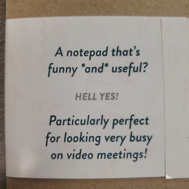 Bullshit Meeting Notepad
