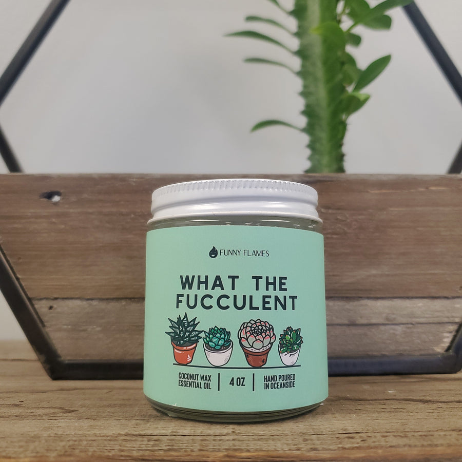What the Fucculent Candle - 4oz - The Boho Succulent