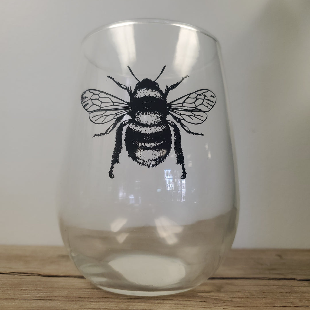 Bee Wine Glass - The Boho Succulent