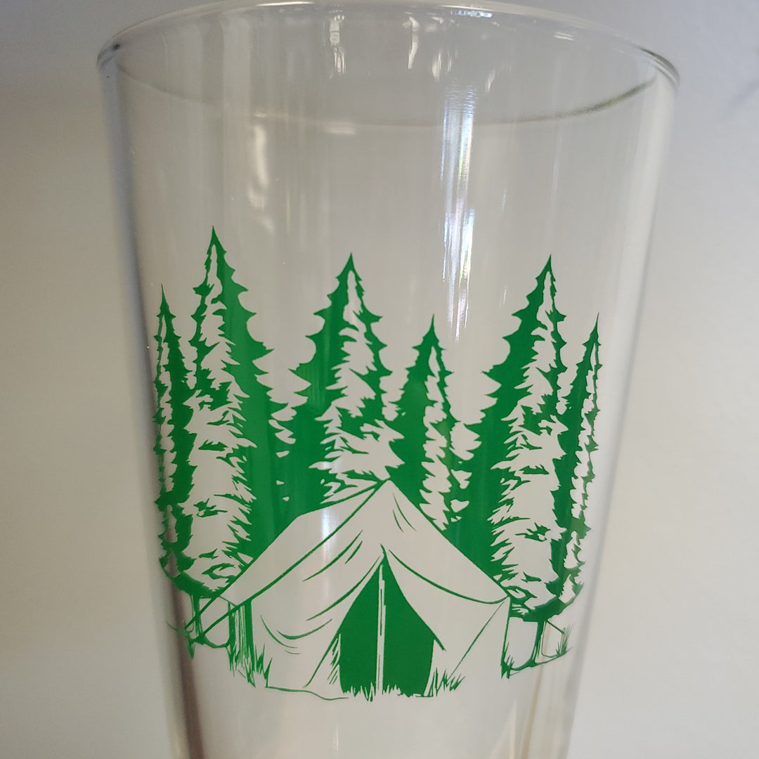 Camping Pint Glass