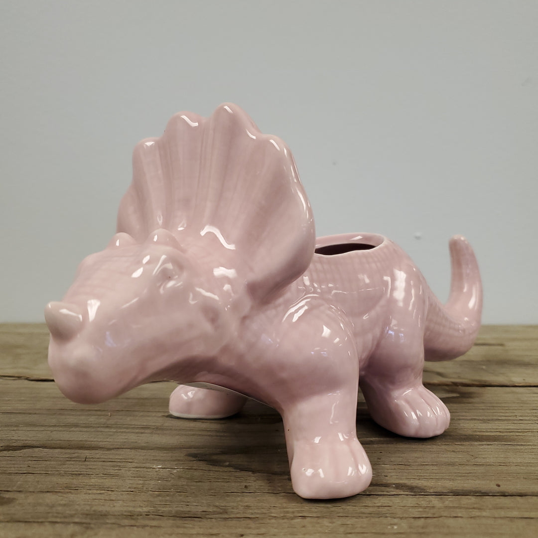 Pink Triceratops Planter