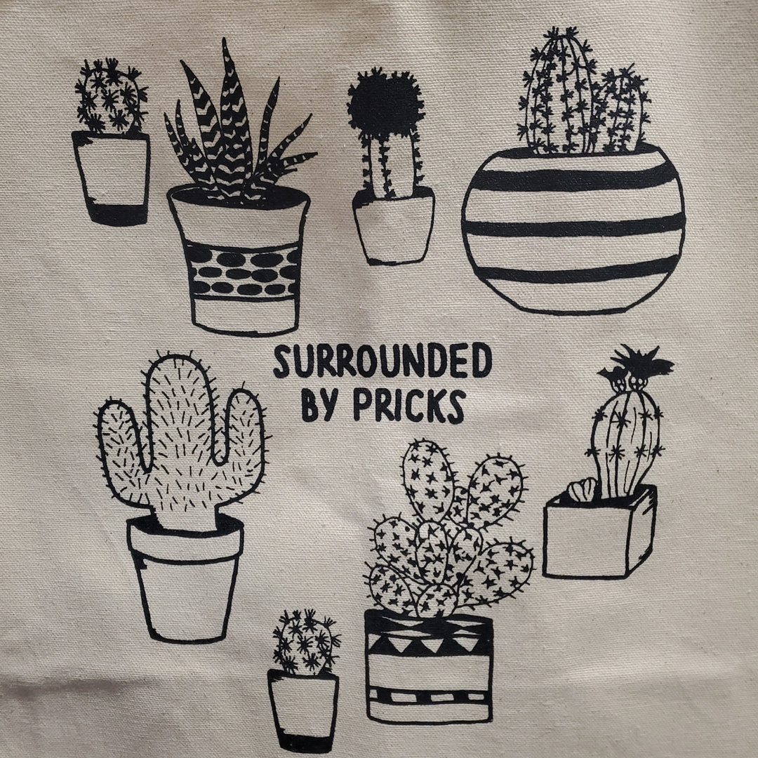 Surrounded by Pricks Tote Bag