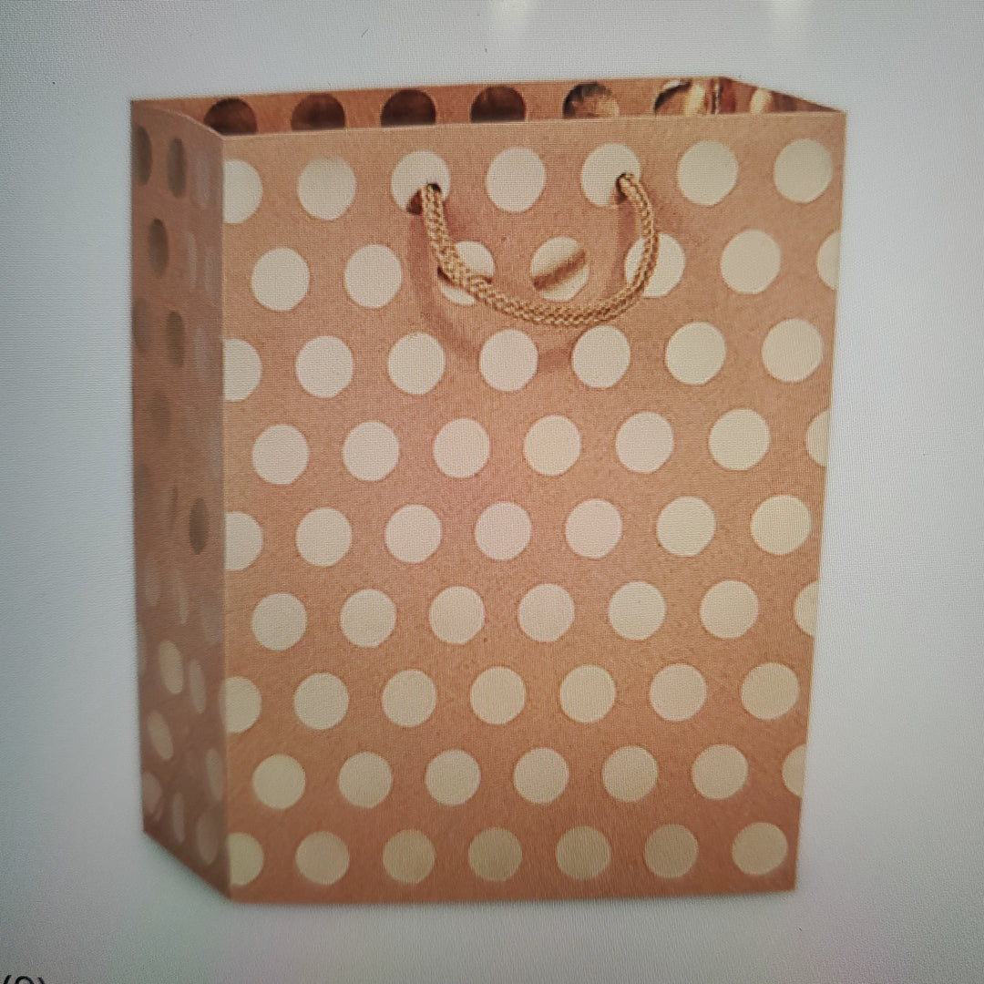 Gold Polka Dot Gift Bag