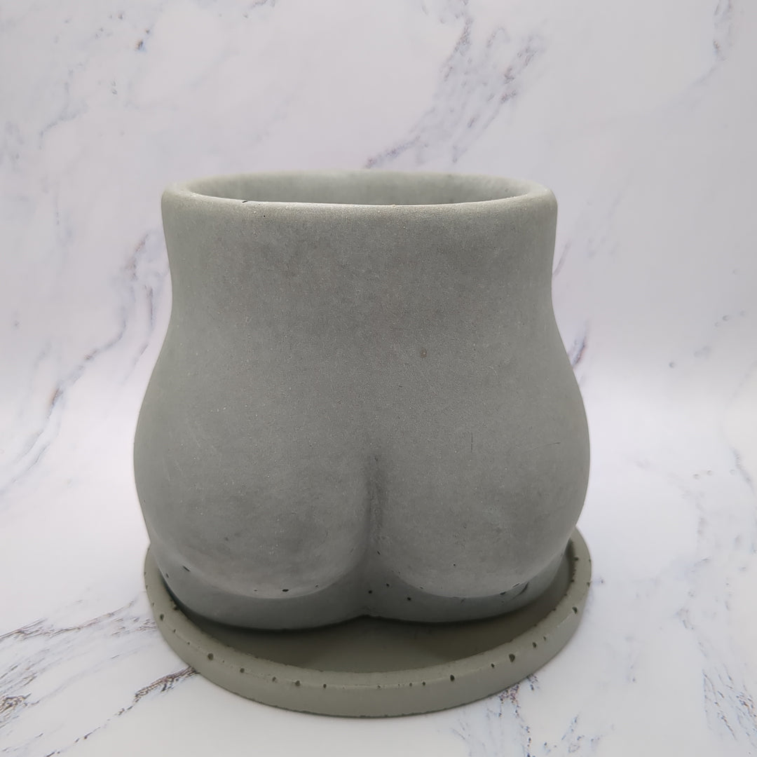 Booty Concrete Planter with Saucer