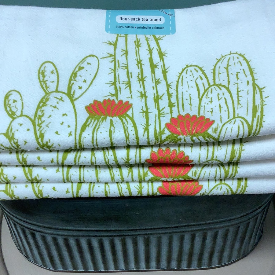 Tea Towel - Cactus Flowers - The Boho Succulent