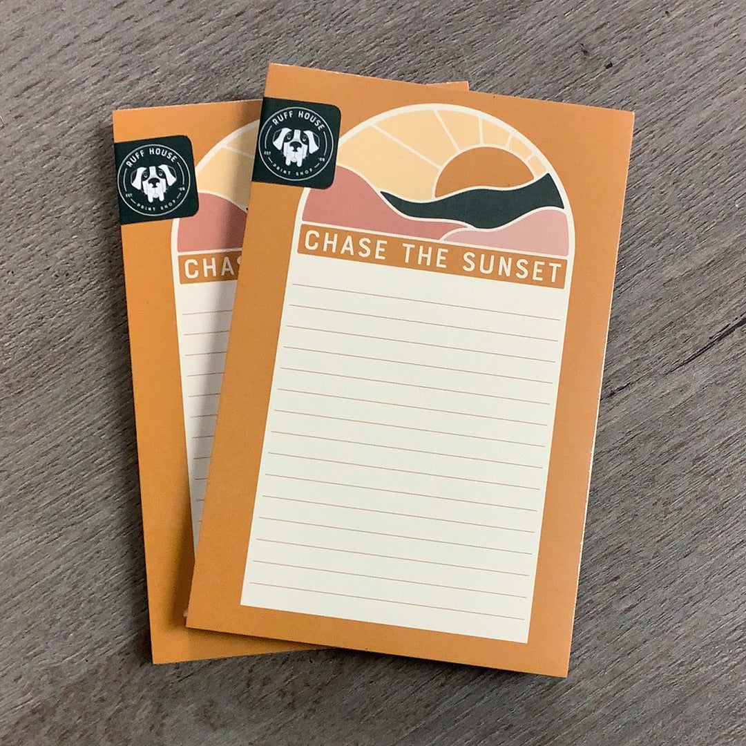 Chase the Sunset Notepad