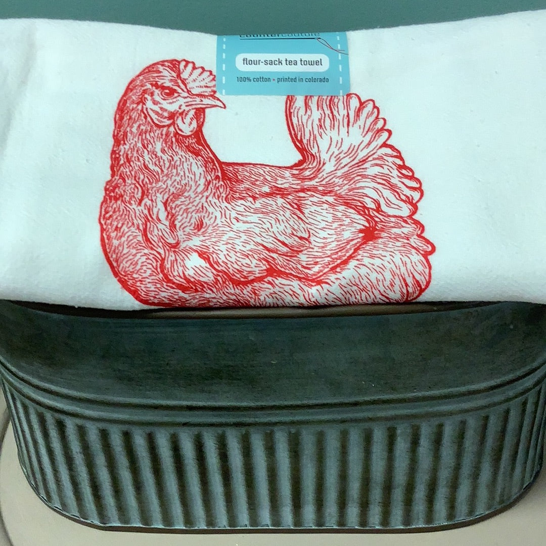 Tea Towel - Chicken - The Boho Succulent